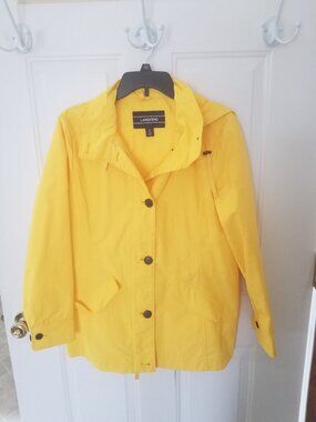 Lands' End Yellow Rain Coat